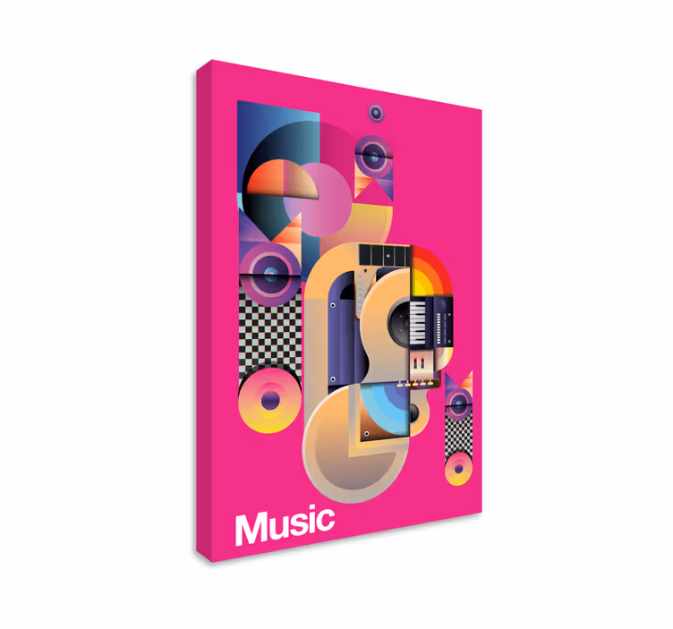 Moderne musikmotiver musik lærredskunst - TenStickers