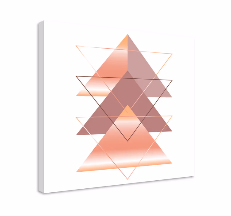 Geometrisk trekantsammensmeltning geometrisk lærredsbillede - TenStickers