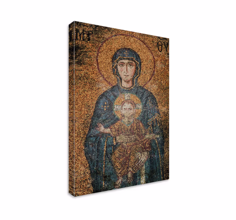 Antikke byzantinske mosaik-lærredstryk - TenStickers