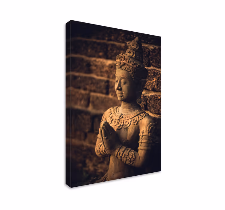 Buddha figur lærred væg kunst - TenStickers