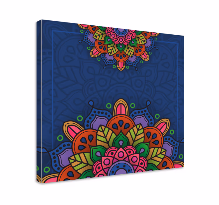 Farverig mandala lærred væg kunst - TenStickers