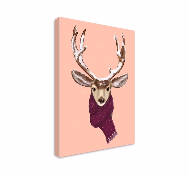 Jul hjorte hjort lærred - TenStickers
