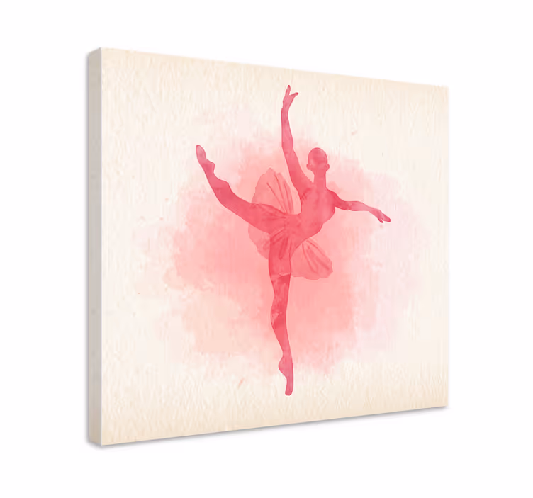 Ballerina lærredsbillede i elegant position - TenStickers