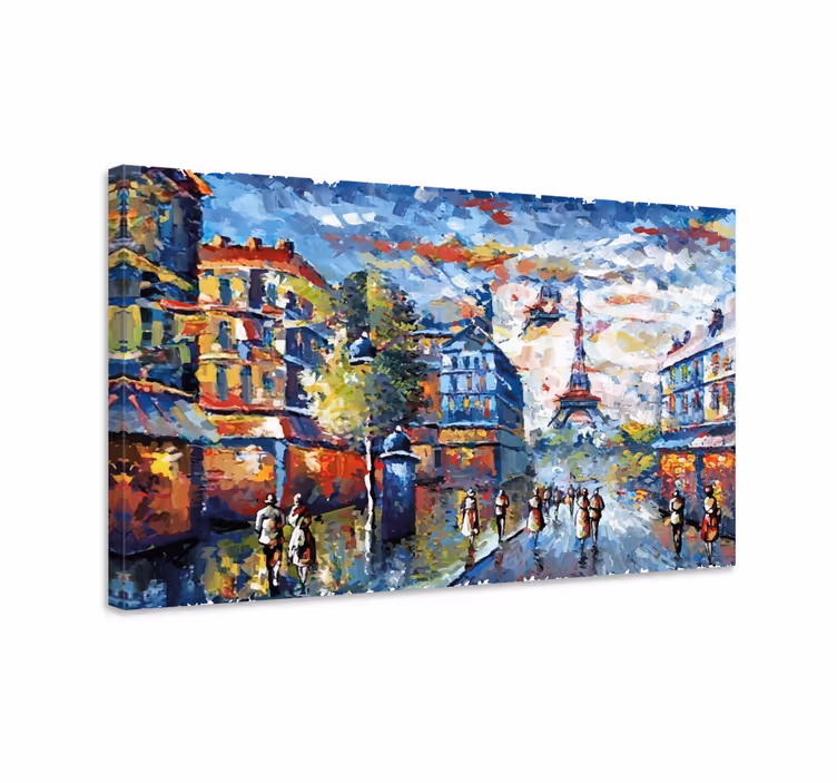 Paris boheme kunst akvarel stil lærred kunst - TenStickers