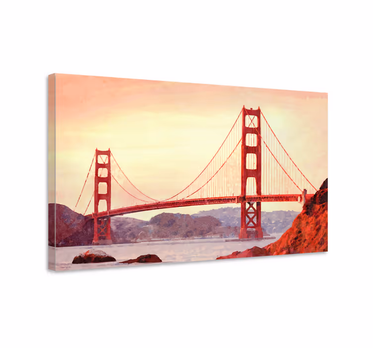 By lærredsbillede golden gate bro - TenStickers