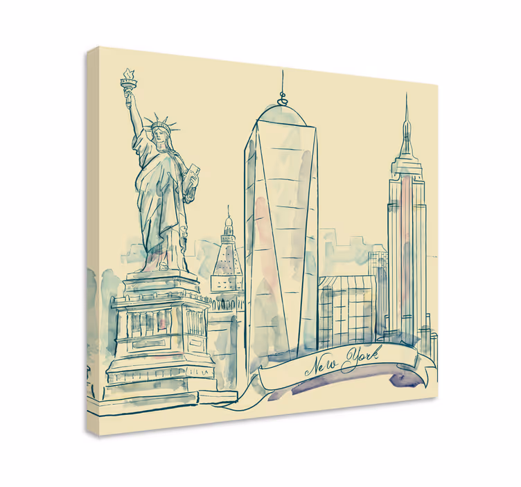 Ciudades new york estatua de la libertad by - TenStickers