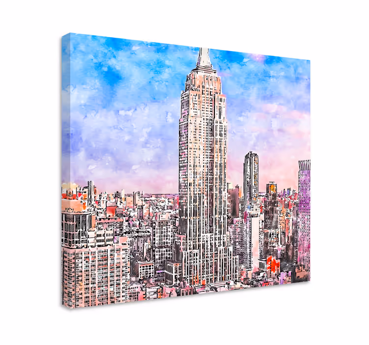 Ciudades new york city lærredstryk - TenStickers