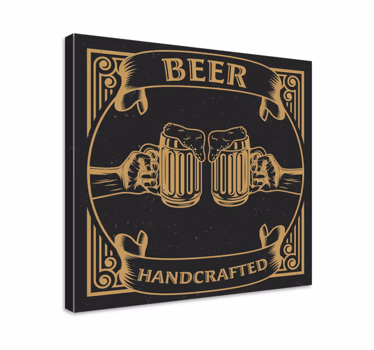 Bares rusticos cerveza rustik lærredskunst - TenStickers