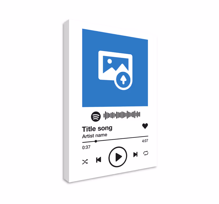 Spotify musik hvid baggrund lærredskunst - TenStickers