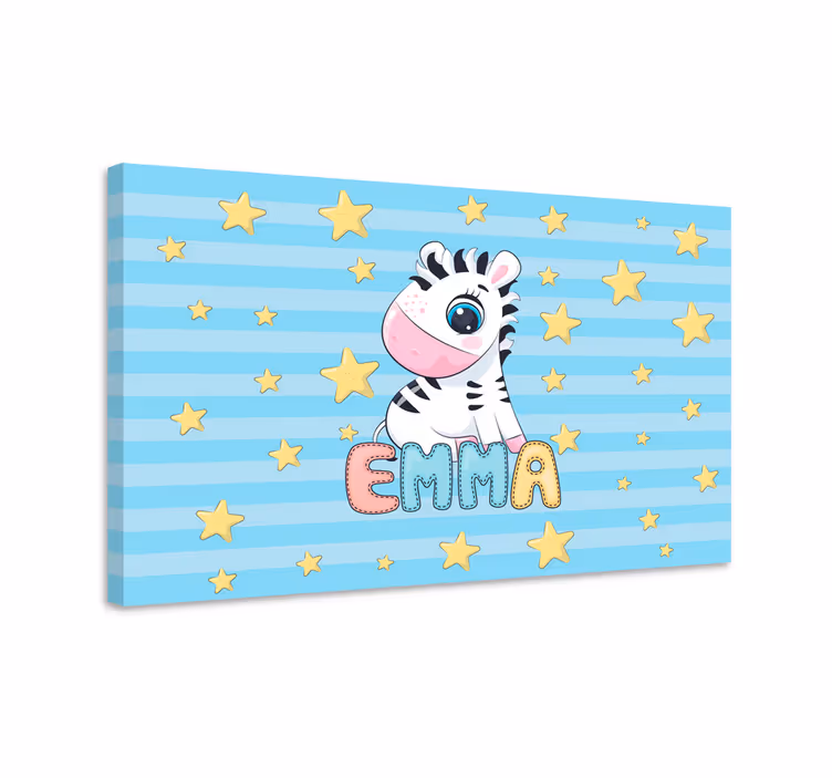 Hjorte billede på lærred sød zebra figur - TenStickers