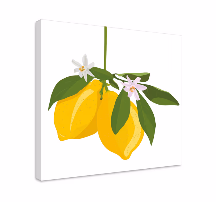 Citron træ frugt lærred kunst - TenStickers