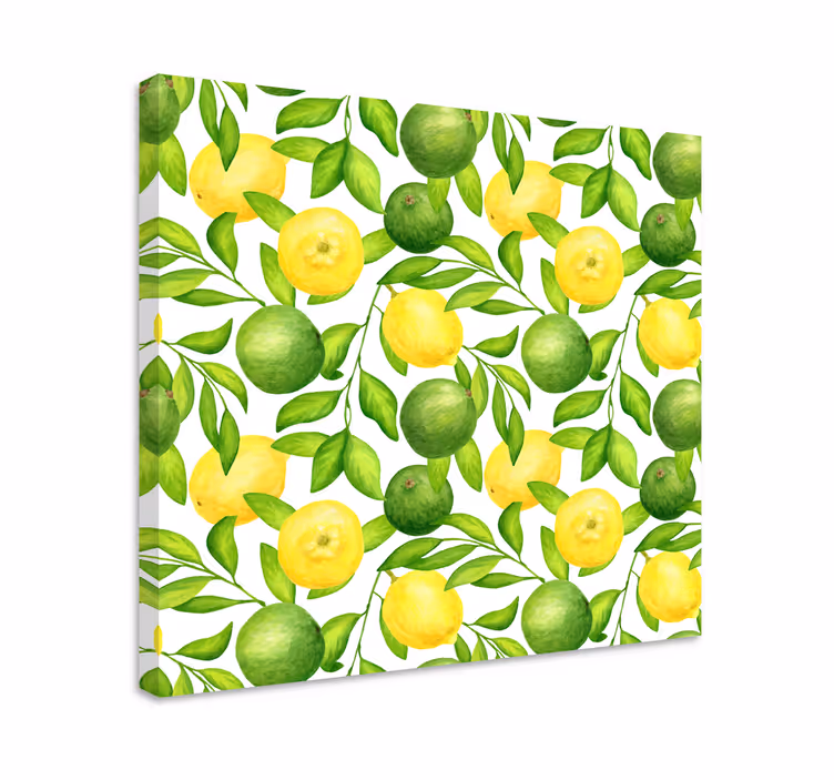 Citroner og limefrugter frugt lærred kunst - TenStickers