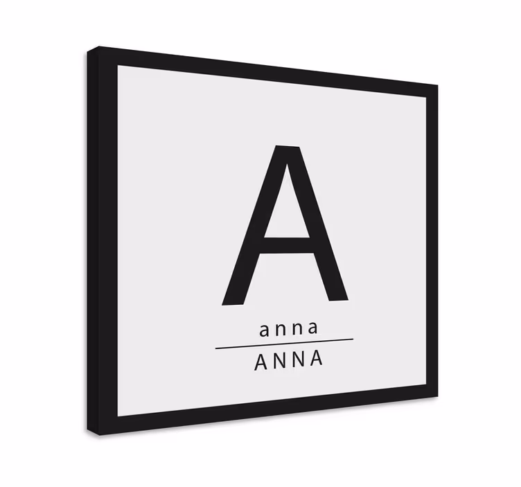 Minimalistiske bogstaver alfabet lærred udskrifter - TenStickers
