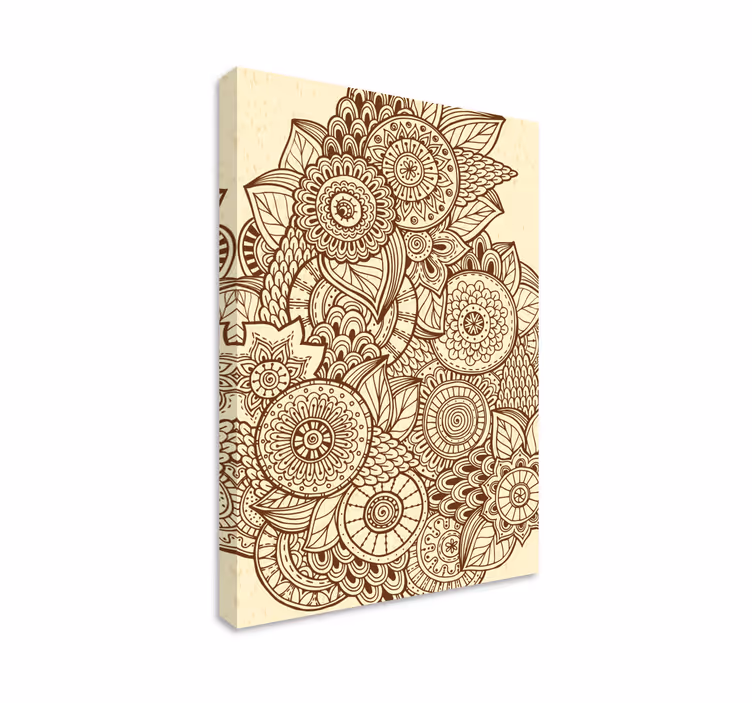 Mandala geometrisk mønster mandala lærredskunst - TenStickers