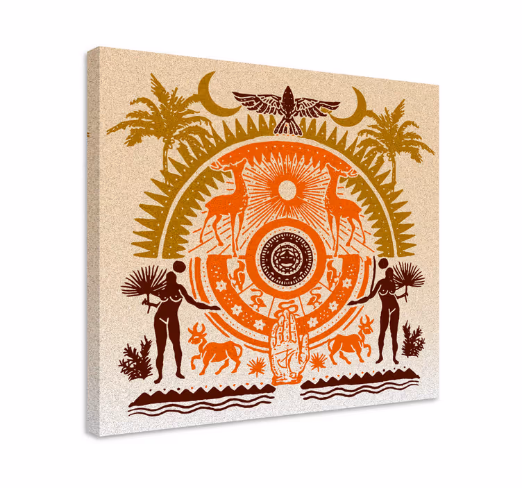 Buddha lærredsbillede spirituel naturscene - TenStickers