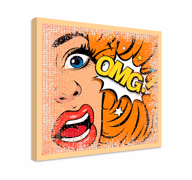 Pop art ansigt lærred kunsttryk - TenStickers