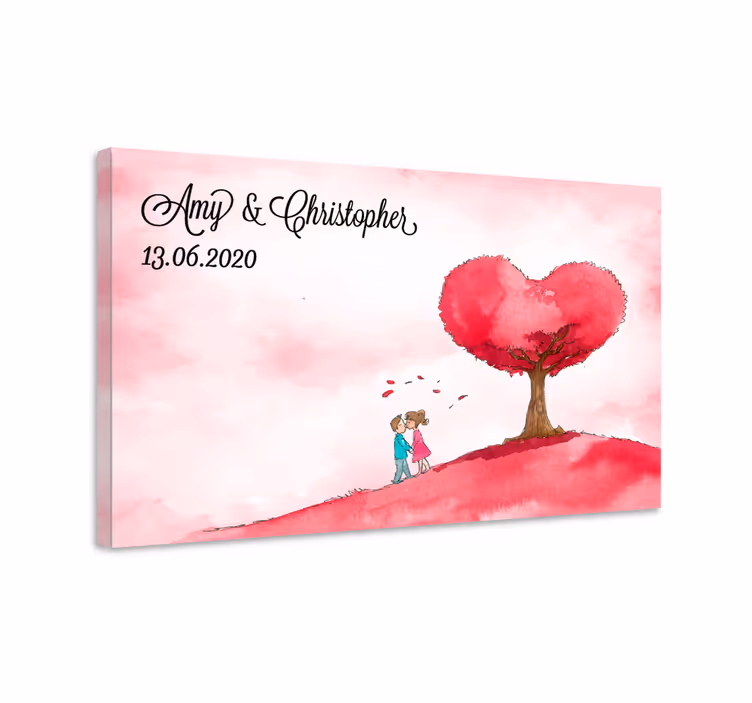 árbol beso, der kan tilpasses lærred på vægkunst - TenStickers