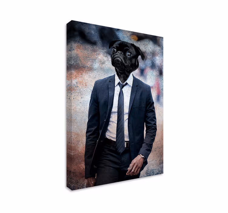 Hunde lærredsbillede dapper hund portræt - TenStickers