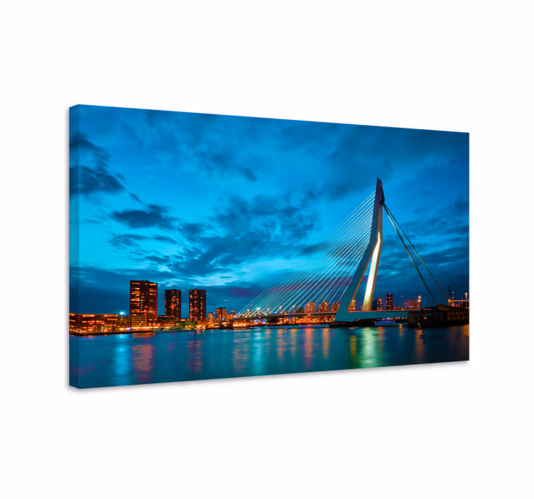By lærredsbillede rotterdam skyline udsigt - TenStickers