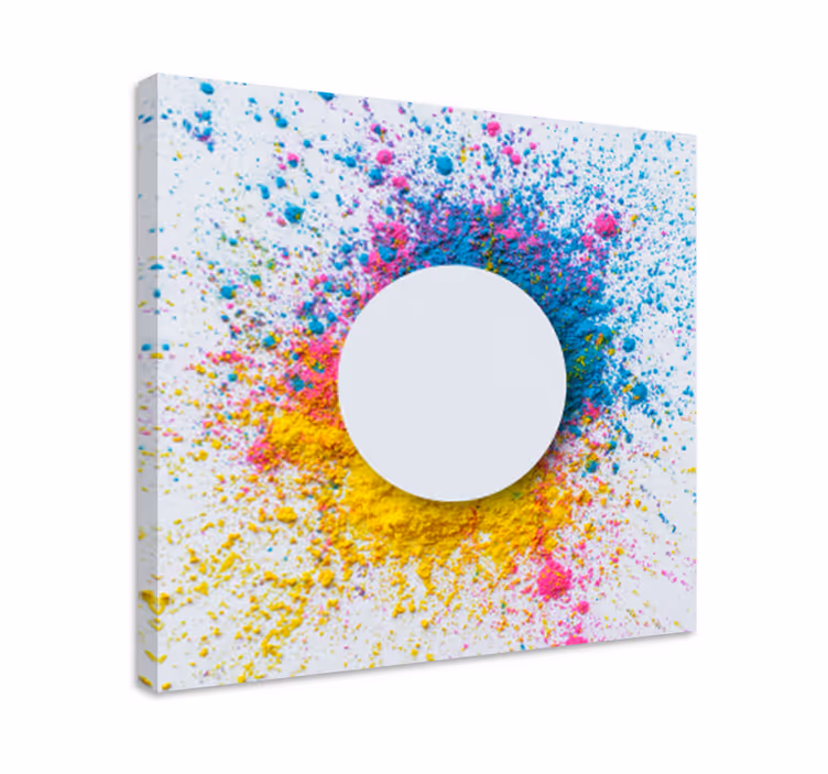 Cirkel splash lærred kunsttryk - TenStickers