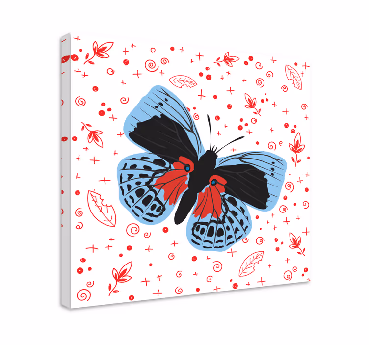 Sommerfugl lærredsbillede lysende design - TenStickers