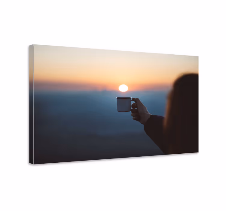 Landskab og kaffe landskab lærred - TenStickers