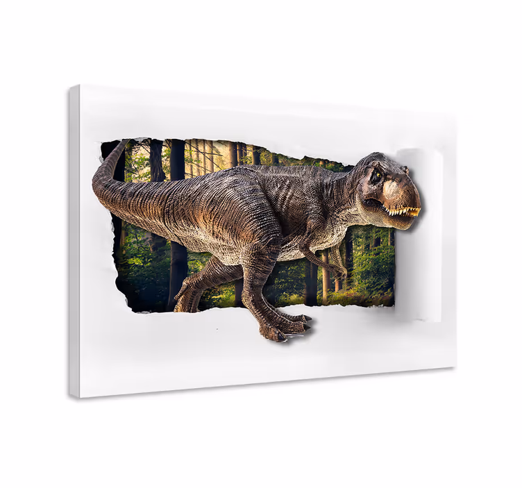 3d dinosaur lærredstryk - TenStickers