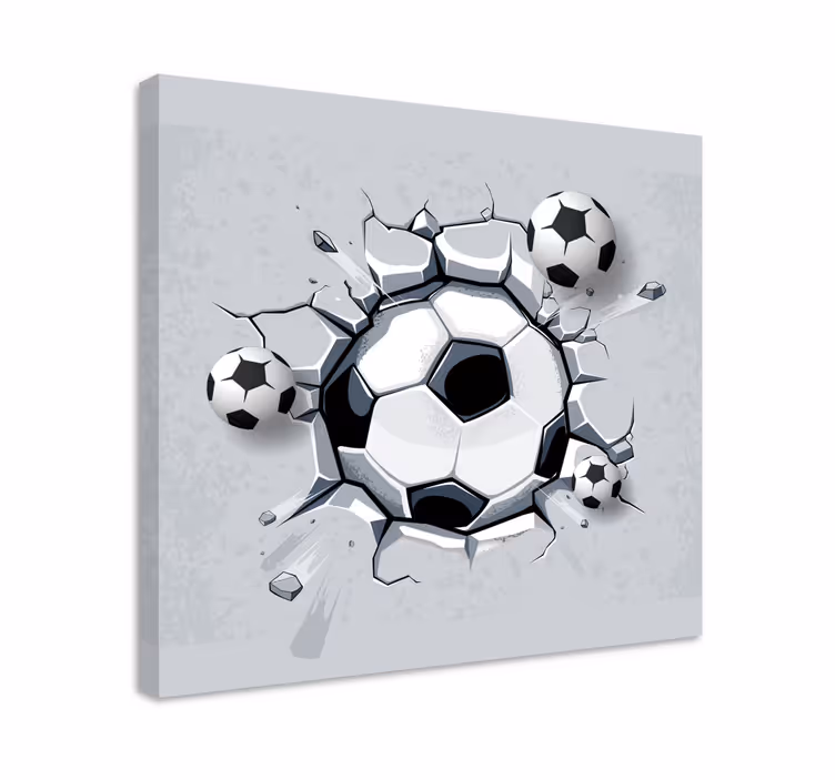 Fodboldpåvirkning sport lærredsbillede - TenStickers