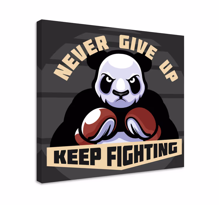 Motivation til pandaboksning dyre billeder på lærred - TenStickers