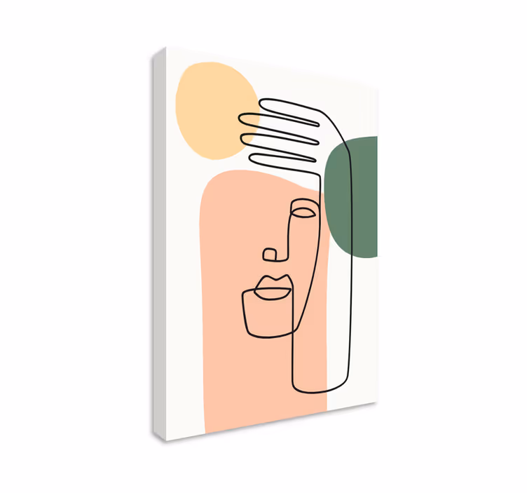 Moderne minimalistiske line canvas-kunsttryk - TenStickers