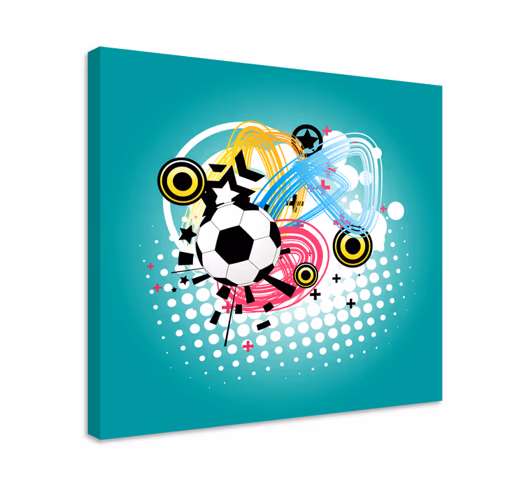 Kunstnerisk fodbold moderne lærred væg kunst - TenStickers
