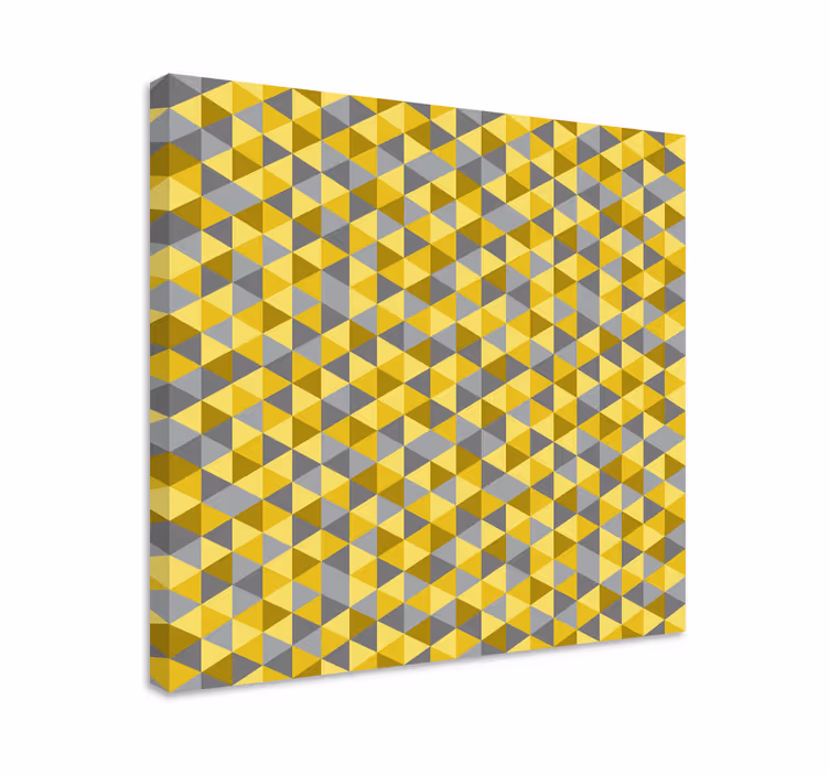 Geometrisk lærredsbillede triangel ensemble - TenStickers