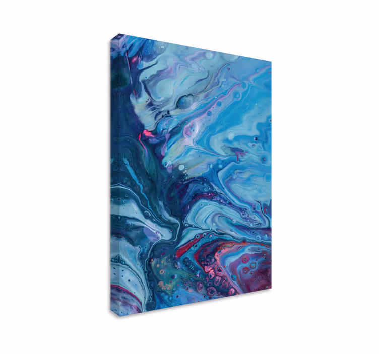 Akrylblå gradient moderne lærred væg kunst - TenStickers