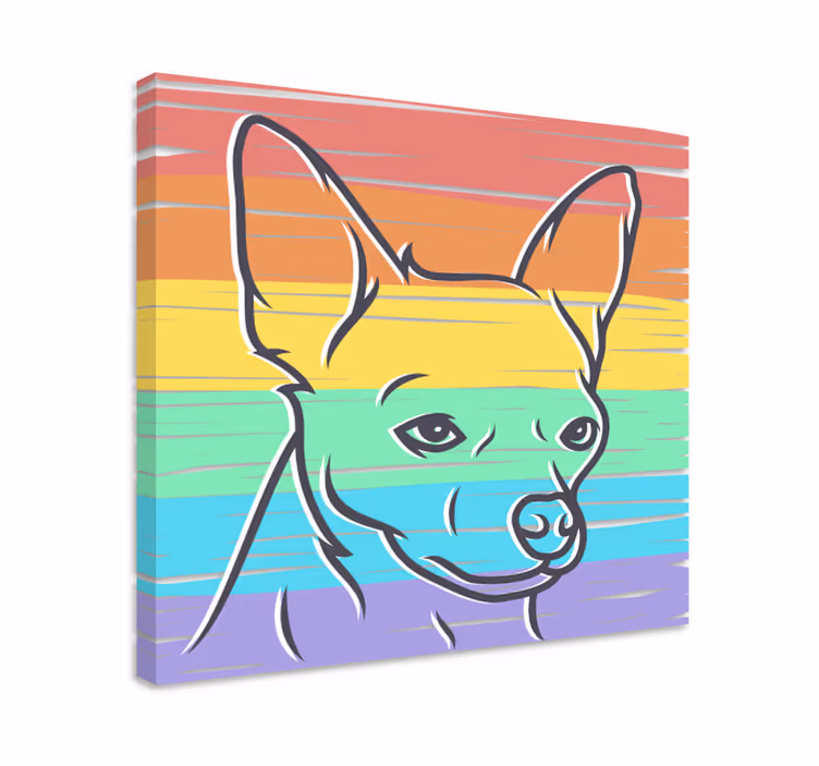 Cockapoo regnbuehund lærredstryk - TenStickers