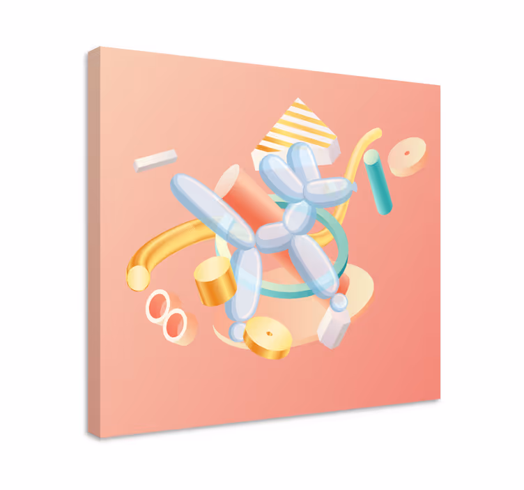 Ballon hund lærred udskrifter - TenStickers