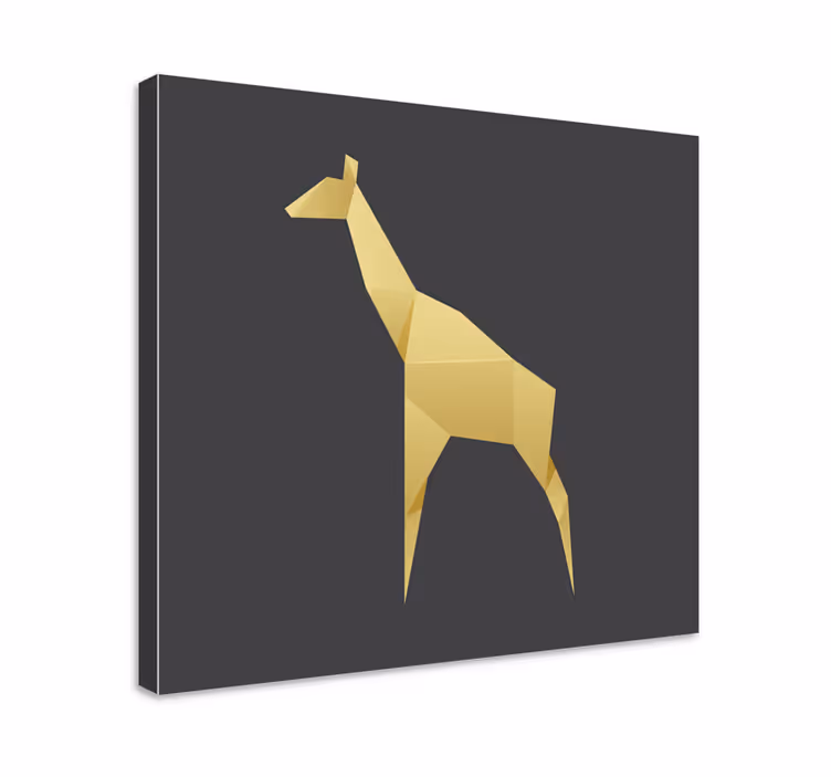 Heste lærredsbillede elegant giraf silhuet - TenStickers