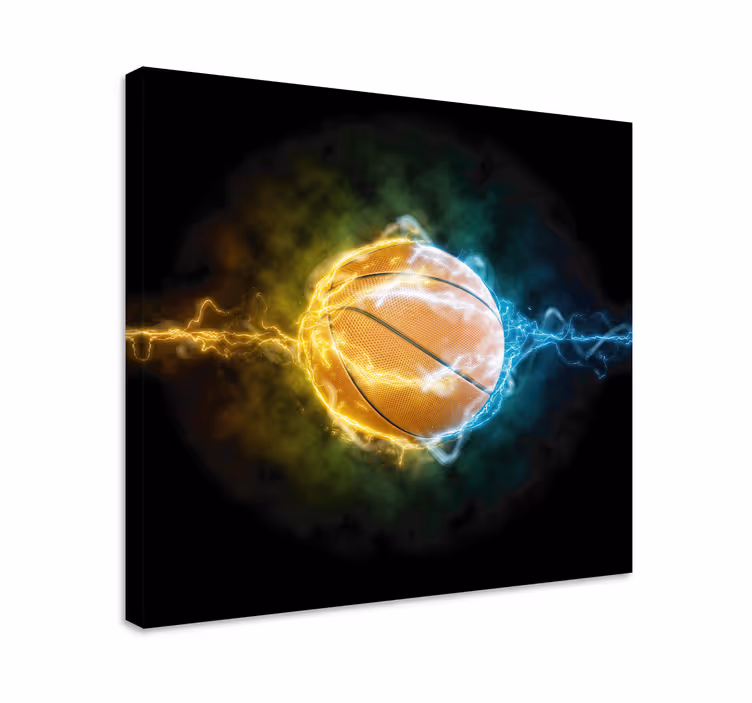 Vand og ild basketball teen lærredtryk - TenStickers