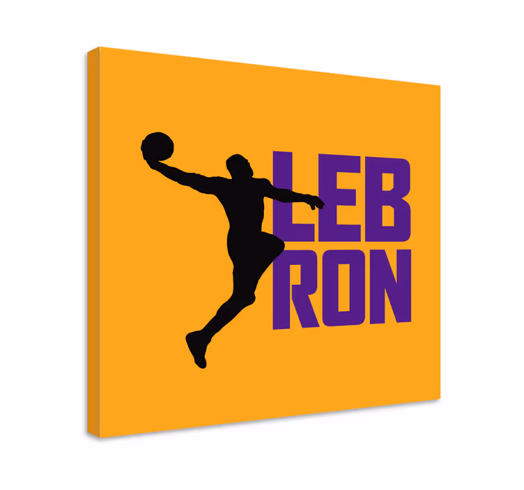 Sport lærredsbillede dynamisk basketballspiller - TenStickers