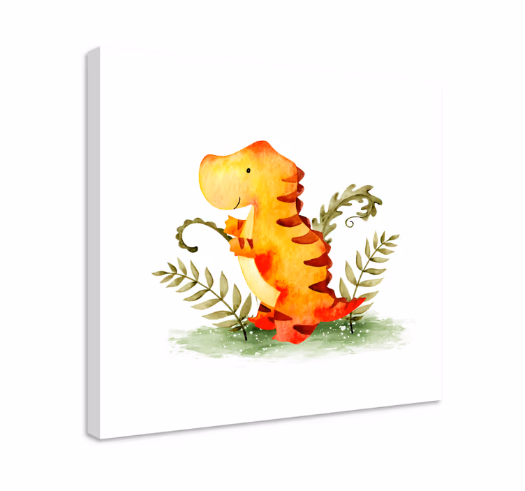 Dinosaur lærredsbillede sød baby dinosaur - TenStickers