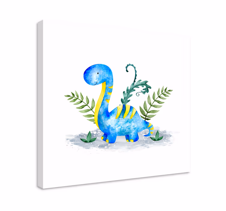 Dinosaurus langhalset dinosaur lærredstryk - TenStickers