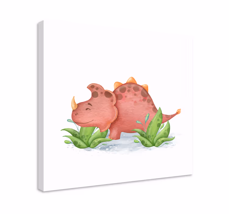 Baby triceratops dinosaur lærredsbillede - TenStickers