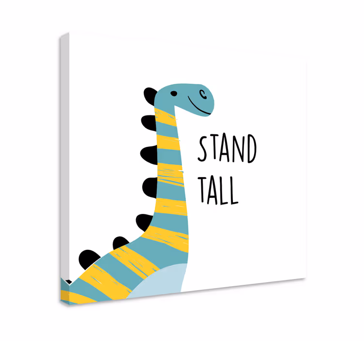Glad dinosaur lærredsbillede - TenStickers