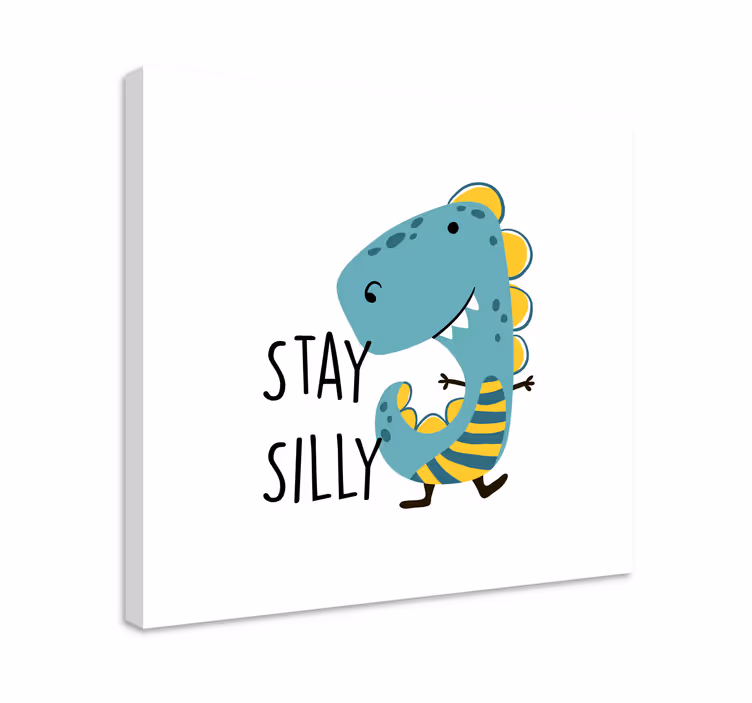 Dinosaur lærredsbillede bliv skør dinosaur - TenStickers