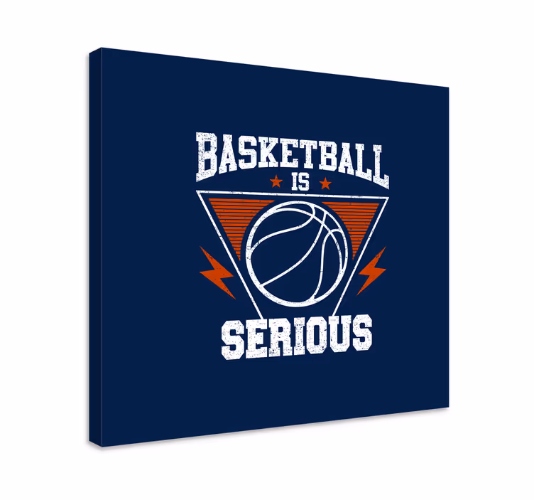 Sport lærredsbillede basketball er alvorligt - TenStickers