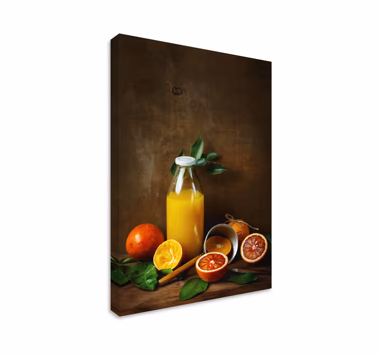 Frugt lærredsbillede citrusfrugt medley - TenStickers