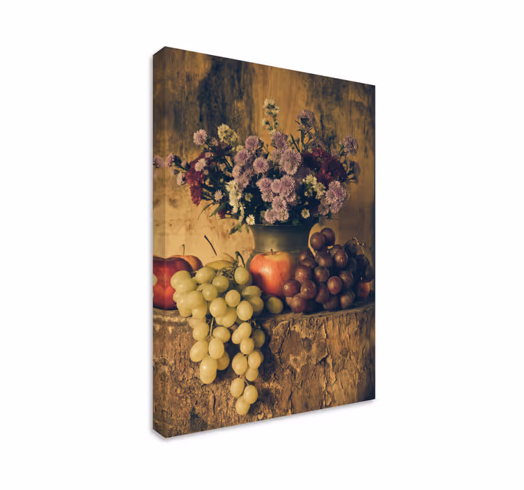 Blomster og planter lærredsbillede frugter og blomster - TenStickers