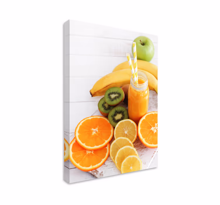 Frugt lærredsbillede frisk citrusmix - TenStickers