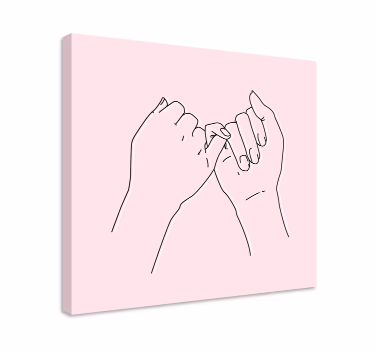 Hænder, der holder fingrene nordiske kunsttryk - TenStickers