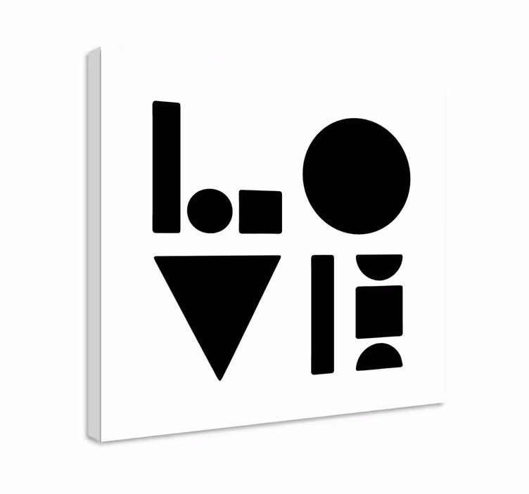 Geometrisk lærredsbillede former og figurer - TenStickers