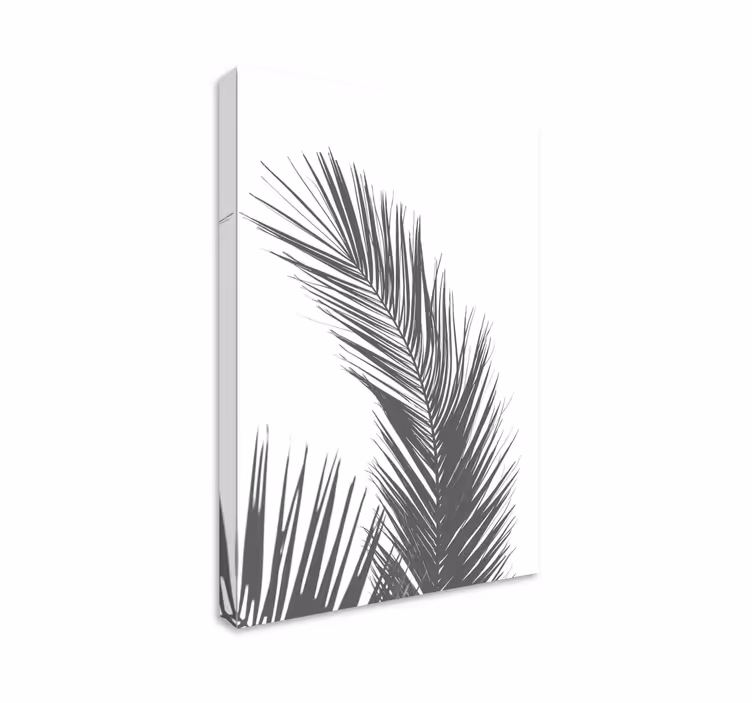 Grå palme nordiske kunsttryk - TenStickers
